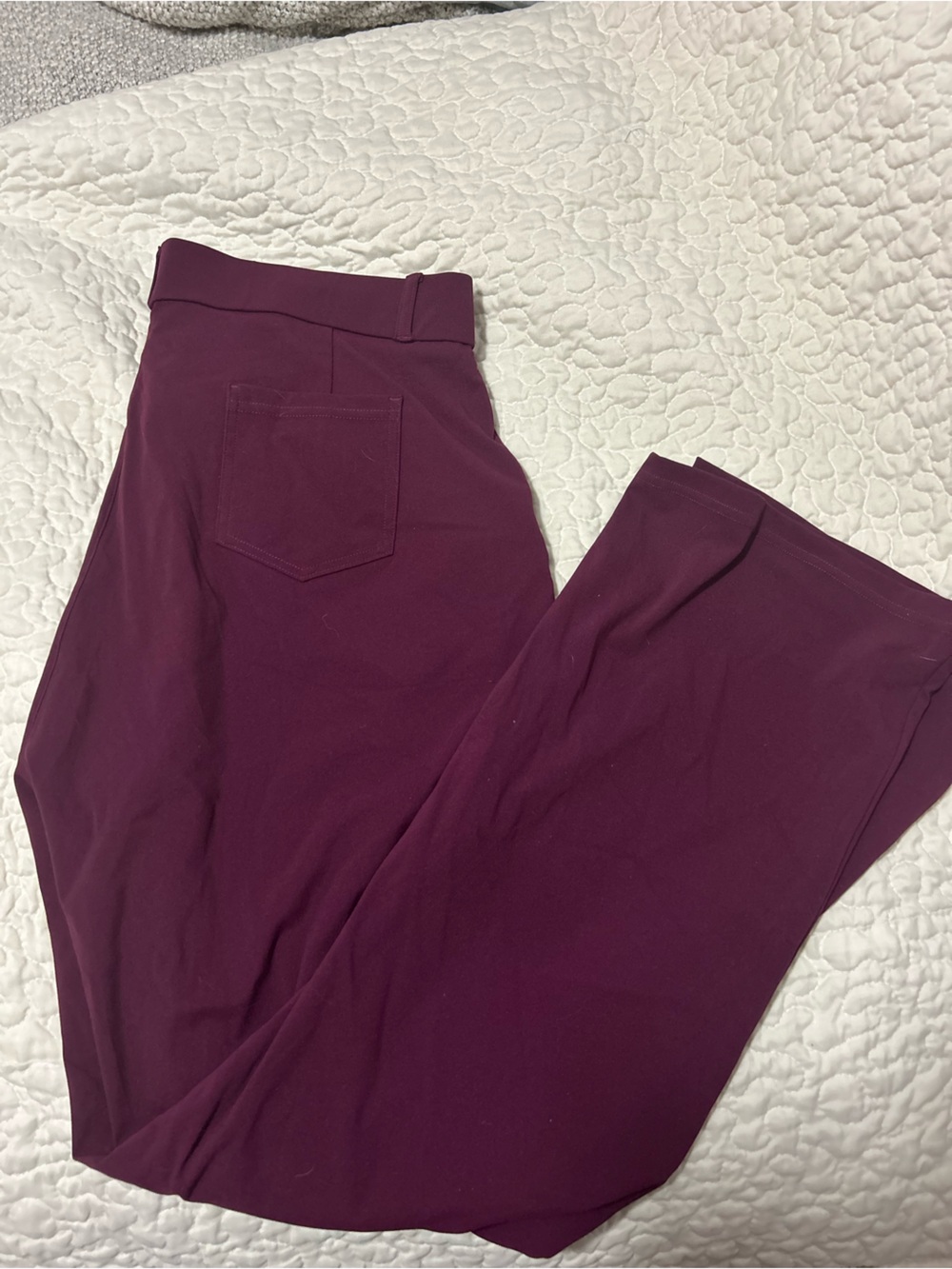 Amazon Women's Boot Cut Pants in Deep Plum
